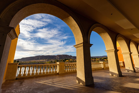 Sunset view in Lake Las Vegas area at Nevadaの写真素材