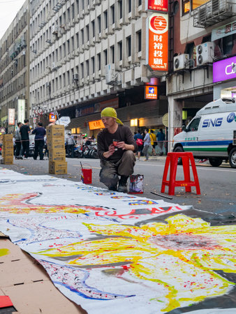 Taipei, MAR 20, 2014 - Event of the speical Sunflower Student Movement protestのeditorial素材
