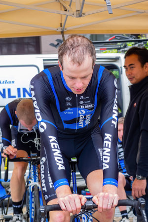 Taipei, MAR 10, 2012 - Cloudy view of the Taipei bicycle competitionのeditorial素材