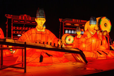 Taipei, MAR 2, 2013 - Night view of the Taipei Lantern Festivalのeditorial素材