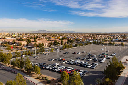 Las Vegas, JAN 8, 2021 - High angle sunny view from the South Point Casinoのeditorial素材