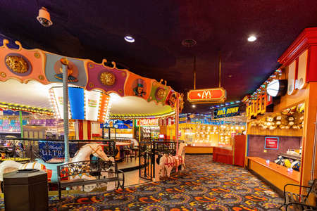 Las Vegas, JAN 8, 2021 - Interior view of the Circus Circus Hotel and Casinoのeditorial素材