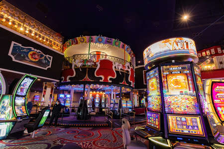 Las Vegas, JAN 8, 2021 - Interior view of the Circus Circus Hotel and Casinoのeditorial素材