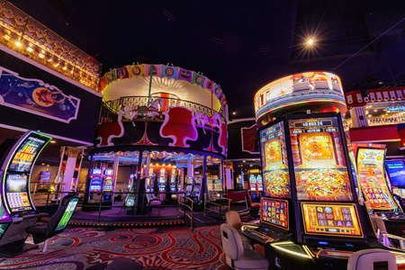 Las Vegas, JAN 8, 2021 - Interior view of the Circus Circus Hotel and Casinoのeditorial素材