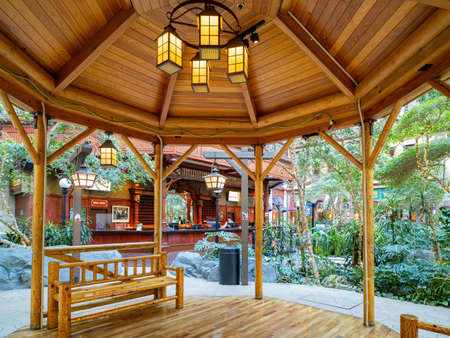 Las Vegas, JAN 13, 2021 - Mystic Falls Park of Sam's Town Hotel and Gambling Hallのeditorial素材