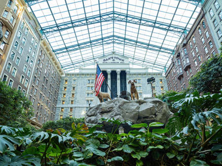 Las Vegas, JAN 13, 2021 - Mystic Falls Park of Sam's Town Hotel and Gambling Hallのeditorial素材