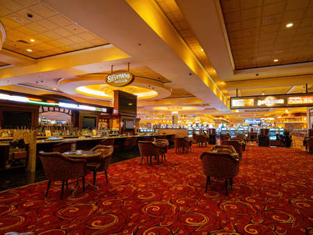 Las Vegas, JAN 8, 2021 - Interior view of the South Point Casinoのeditorial素材