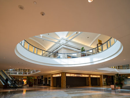 Las Vegas, JAN 7, 2021 - Interior view of the Galleria at Sunset shopping mall