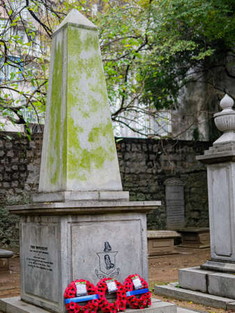 Macau, JAN 26, 2012 - Cloudy view of the Old Protestant Cemeteryのeditorial素材