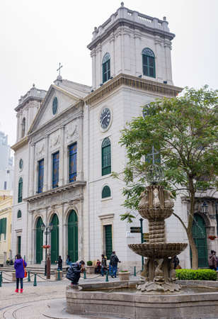 Macau, JAN 26, 2012 - Cloudy view of the Macao Dioceseのeditorial素材