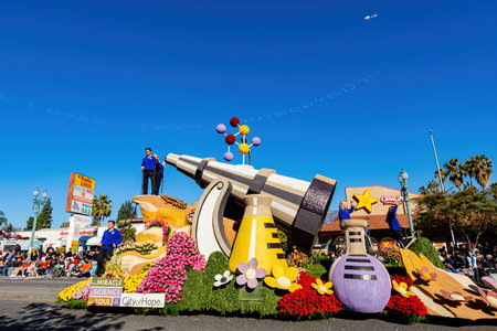 Pasadena, JAN 1, 2016 - Sunny view of the famous Rose Parade