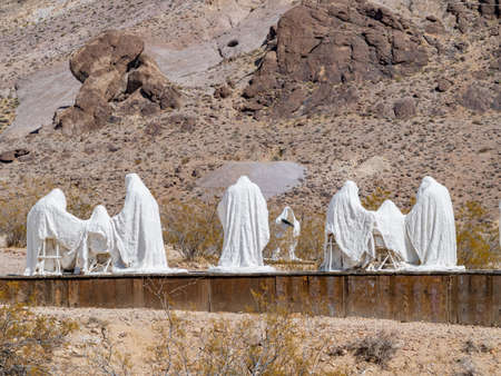 Beatty, MAR 17, 2021 - Last Supper art in Goldwell Open Air Museumのeditorial素材