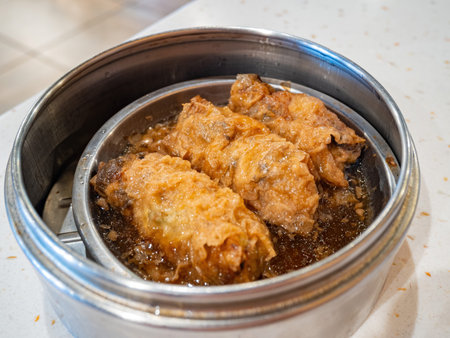 Close up shot of Tofu Skin Rolls at Las Vegas, Nevadaの写真素材