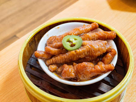 Close up shot of braised phoenix claws at Las Vegas, Nevadaの写真素材