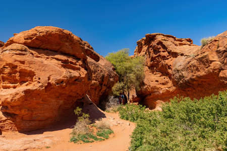 Utah, APR 10, 2021 - St George Narrows in the Pioneer Parkのeditorial素材