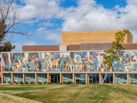 Utah, MAR 15, 2021 - Modern building in the Dixie State Universityのeditorial素材