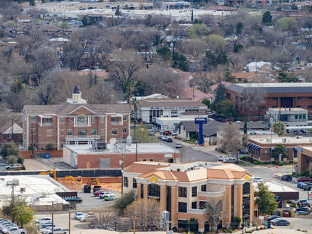 Utah, MAR 15, 2021 - Aerial view of the cityscape of St Georgeのeditorial素材