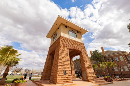 Daytime shot of the Town Square Park at Utah, USAのeditorial素材