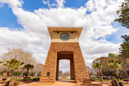 Daytime shot of the Town Square Park at Utah, USAのeditorial素材
