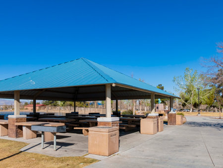 Sunny view of the Lorenzi Park at Las Vegasの写真素材