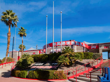 Las Vegas, FEB 23, 2021 - Afternoon view of the Earl E. Wilson of UNLVのeditorial素材