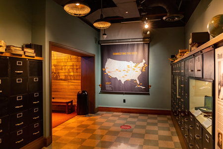 Las Vegas, FEB 15, 2021 - Interior view of The Mob Museum