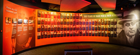Las Vegas, FEB 15, 2021 - Interior view of The Mob Museumのeditorial素材