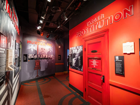 Las Vegas, FEB 15, 2021 - Interior view of The Mob Museum