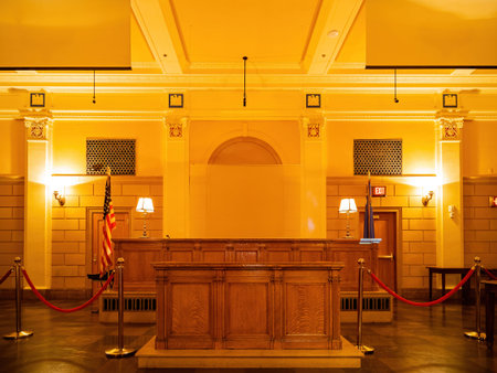Las Vegas, FEB 15, 2021 - Interior view of The Mob Museum