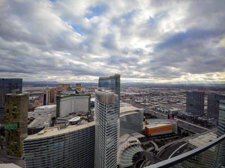 Las Vegas, JAN 26, 2021 - Afternoon aerial view of the famous stripのeditorial素材