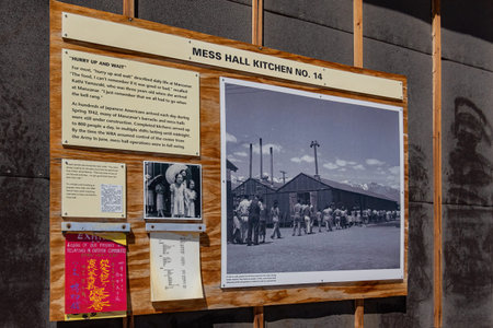 California, MAY 26, 2021 - Interior of some building of Manzanar National Historic Site