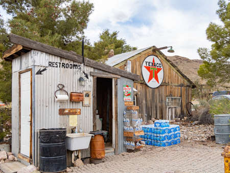 Nevada, MAR 13, 2021 - Abandoned retro building of the Nelson Ghost Townのeditorial素材
