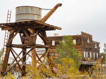 Nevada, MAR 13, 2021 - Abandoned retro building of the Nelson Ghost Townのeditorial素材