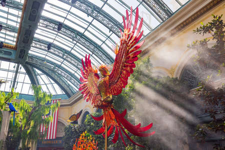 Las Vegas, JUN 3, 2021 - Summer theme of the Bellagio Conservatory and Botanical Gardensのeditorial素材