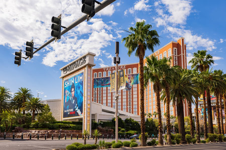Las Vegas, JUN 3, 2021 - Sunny exterior view of the Mirage casino