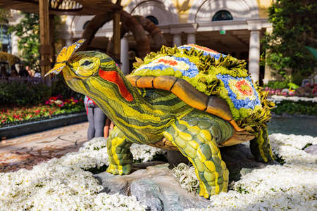 Las Vegas, JUN 3, 2021 - Summer theme of the Bellagio Conservatory and Botanical Gardensのeditorial素材