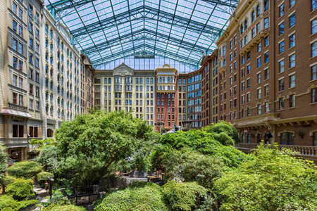 Las Vegas, JUN 12, 2021 - Mystic Falls Park of Sam's Town Hotel and Gambling Hallのeditorial素材