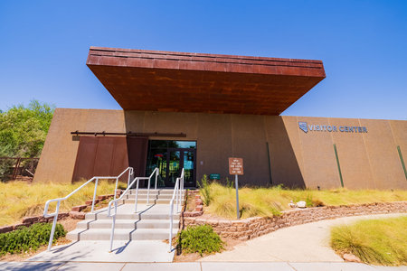 Las Vegas, JUN 4, 2021 - Sunny view of the Old Las Vegas Mormon Fort State Historic Parkのeditorial素材