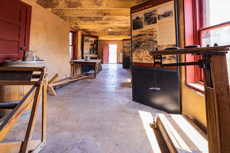 Las Vegas, JUN 4, 2021 - Interior view of the Old Las Vegas Mormon Fort State Historic Parkのeditorial素材