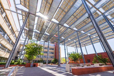 Solar panel in University of Nevada Las Vegas at Nevada