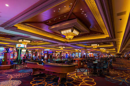 Las Vegas, JUN 29, 2021 - Interior view of the Mandaly Bay casinoのeditorial素材