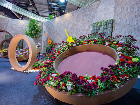 Taipei, JAN 13, 2012 - Beutiful art of Taipei International Flora Expositionのeditorial素材