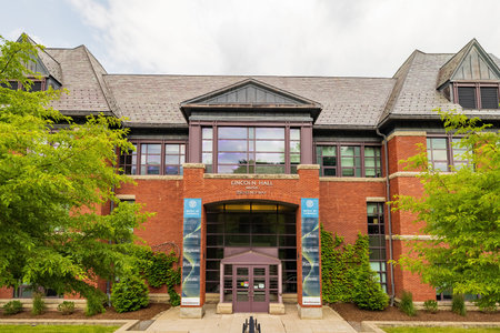 New York, JUL 6, 2021 - Exterior view of the Lincoln Hall of Cornell Universityのeditorial素材