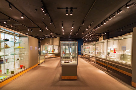 New York, JUL 6, 2021 - Interior view of the Corning Museum of Glass