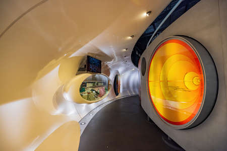 New York, JUL 6, 2021 - Interior view of the Corning Museum of Glassのeditorial素材