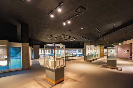 New York, JUL 6, 2021 - Interior view of the Corning Museum of Glass