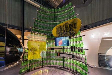 New York, JUL 6, 2021 - Interior view of the Corning Museum of Glassのeditorial素材