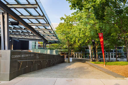 New York, JUL 6, 2021 - Exterior view of the Corning Museum of Glassのeditorial素材