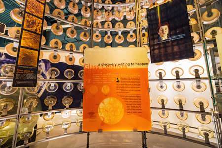 New York, JUL 6, 2021 - Interior view of the Corning Museum of Glassのeditorial素材