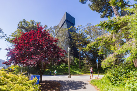 San Francisco, MAY 20, 2021 - Exterior view of the de Young Museumのeditorial素材